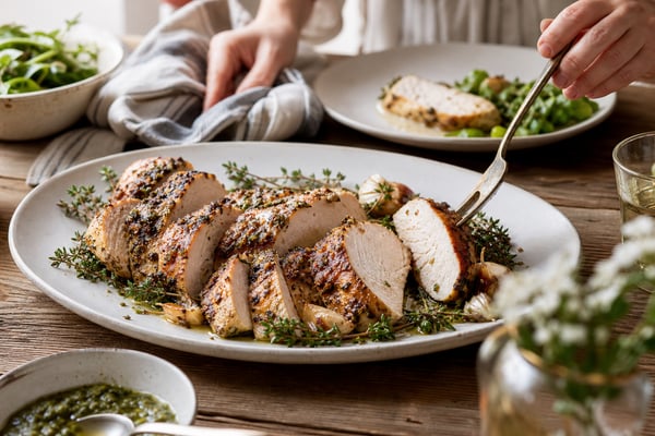 Herb Roasted Chicken Breast Herb Roasted Chicken Breast recipe from Hearthday Table