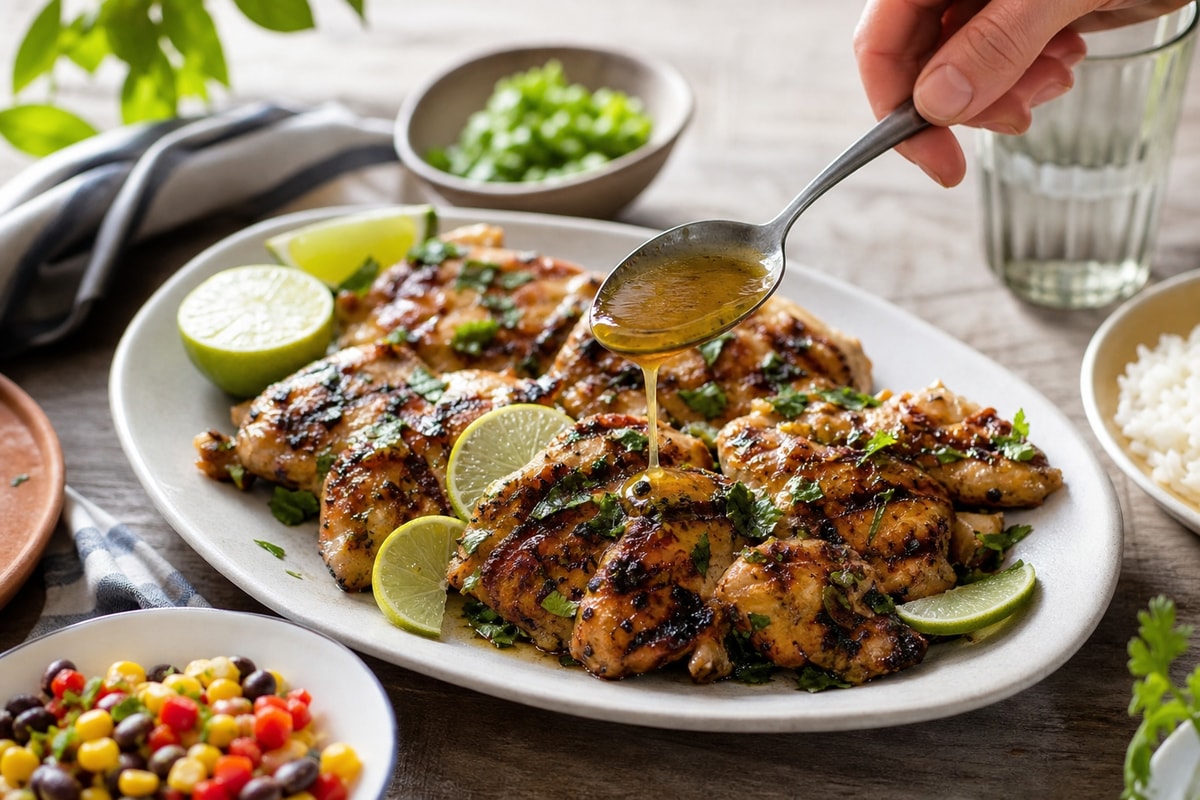 Honey-Lime Grilled Chicken recipe from Hearthday Table