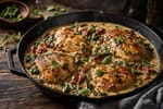 Creamy Tuscan Chicken with Fresh Herbs recipe from Derek's Table