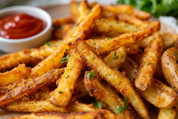 Crispy Oven Fries recipe from Derek's Table