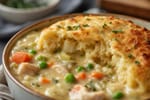 Healthy Chicken Pot Pie Soup recipe from Derek's Table
