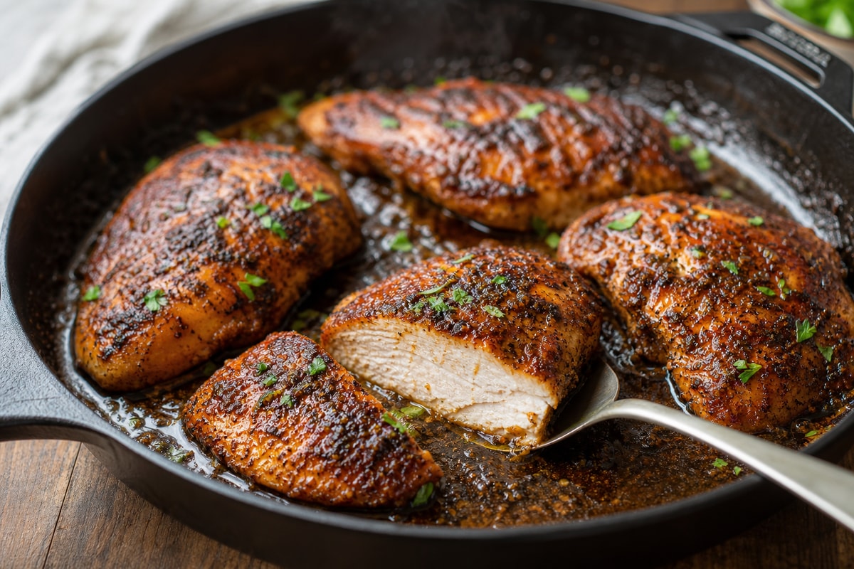 Blackened Chicken Breasts recipe from Simone's Protein Plate