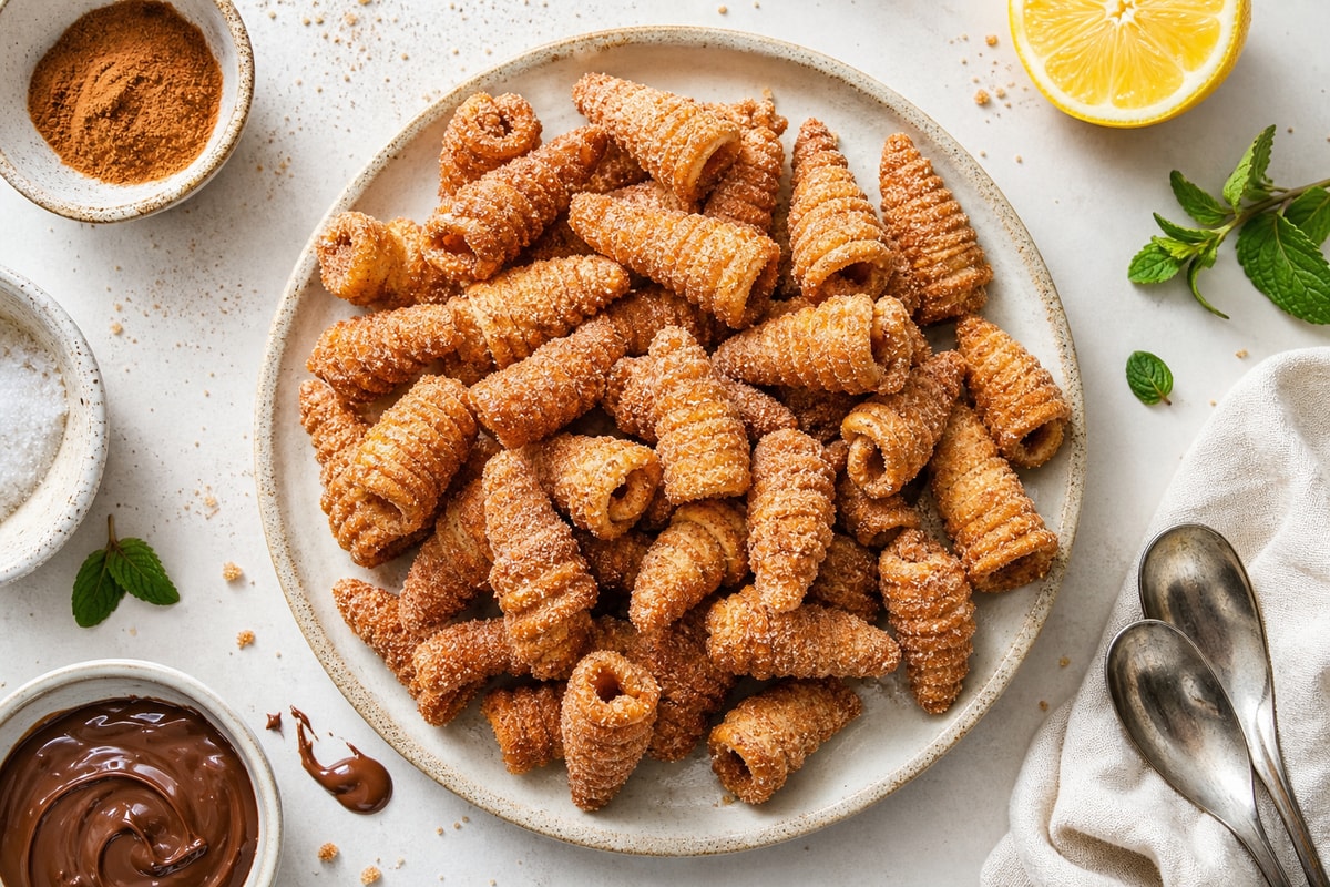 Churro Bugles recipe from Simone's Protein Plate