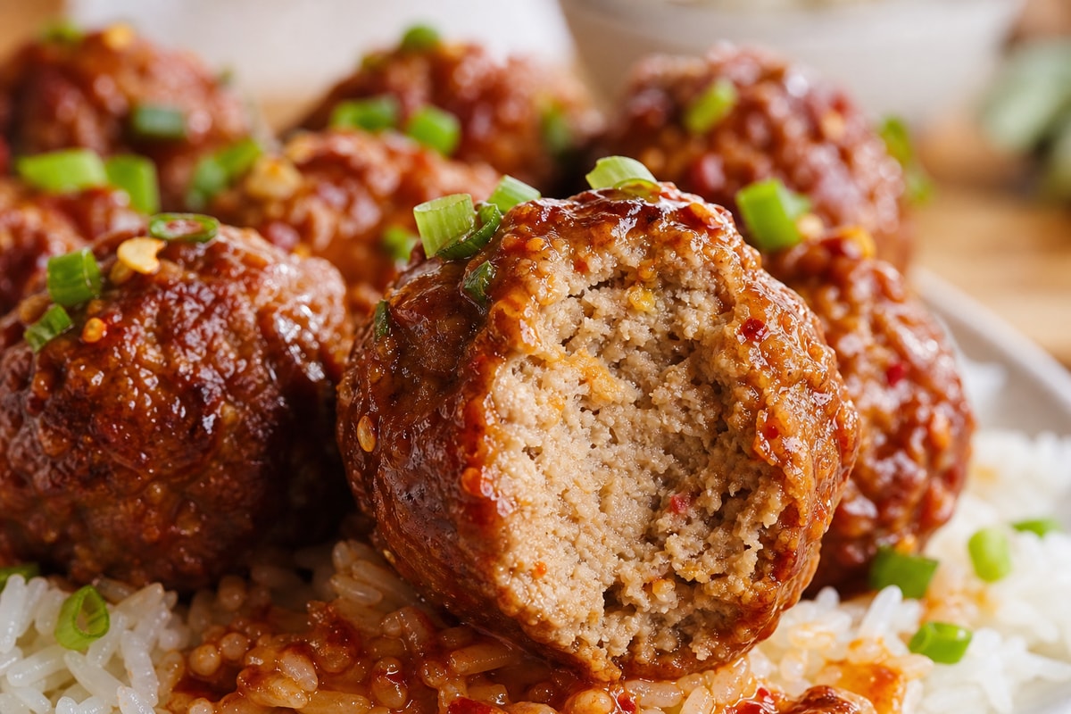 Firecracker Meatballs recipe from Simone's Protein Plate