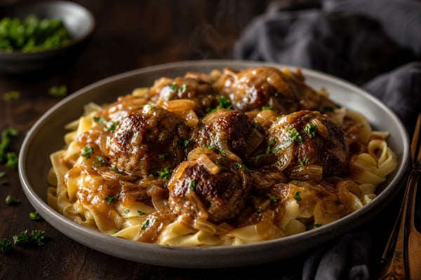 French Onion Meatballs French Onion Meatballs recipe from Simone's Protein Plate