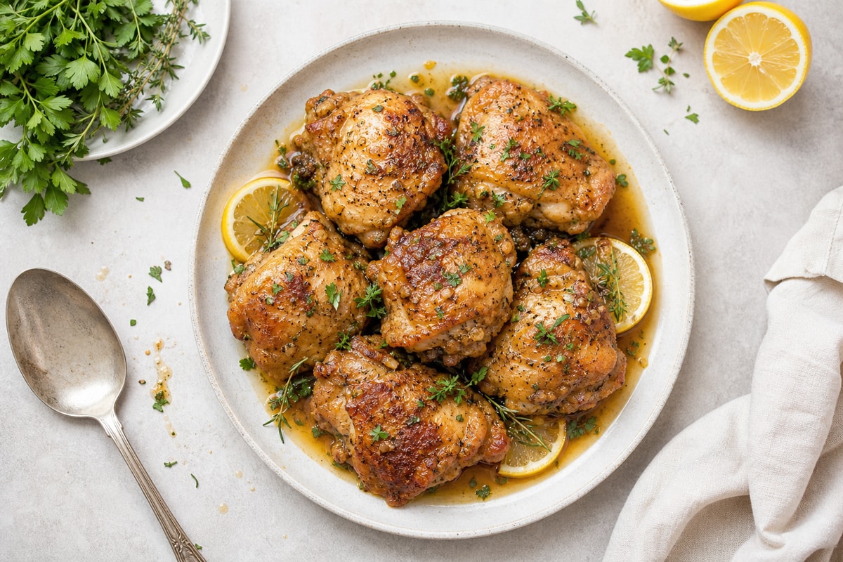 Instant Pot Chicken Thighs recipe from Simone's Protein Plate
