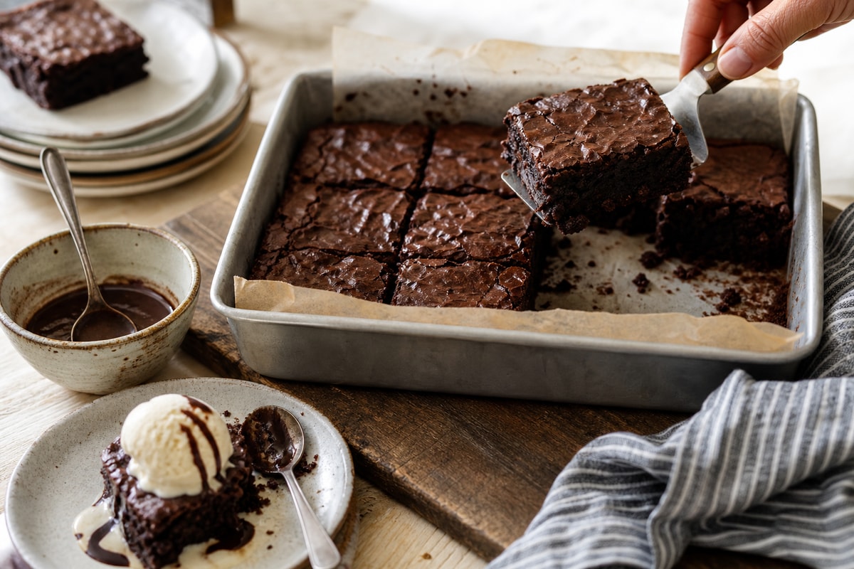 Seriously Fudgy Homemade Brownies recipe from Simone's Protein Plate