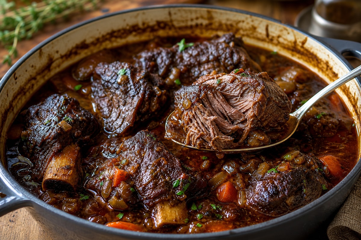 Tender Braised Beef Short Ribs recipe from Simone's Protein Plate