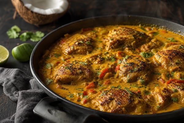 Coconut Curry Chicken Skillet recipe from Clear Brook Kitchen