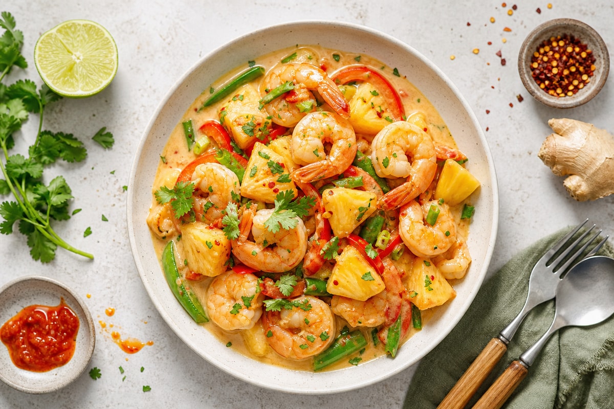 Spicy Pineapple Shrimp Stir-Fry Spicy Pineapple Shrimp Stir-Fry recipe from Clear Brook Kitchen