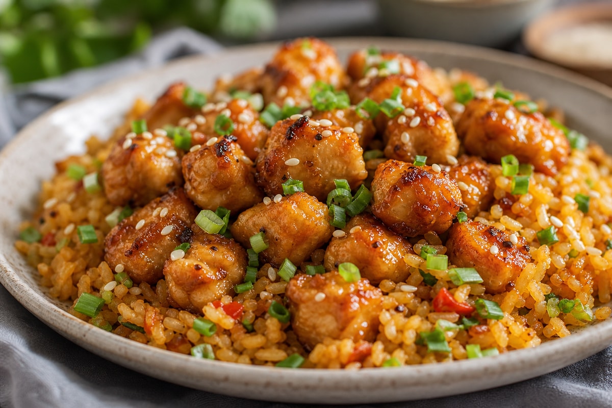 Orange Chicken Cauliflower Rice Orange Chicken Cauliflower Rice recipe from Clear Brook Kitchen