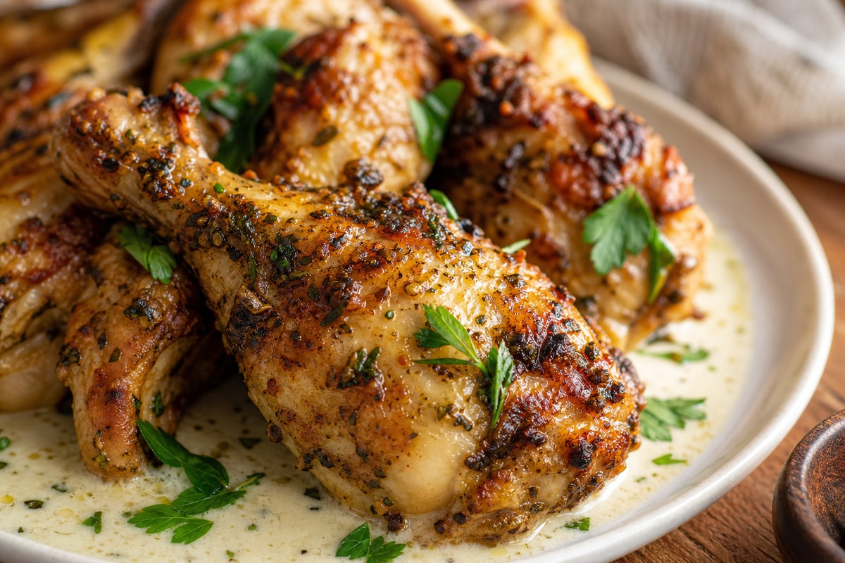 Herb Roasted Chicken Drumsticks Herb Roasted Chicken Drumsticks recipe from Clear Brook Kitchen