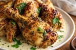 Herb Roasted Chicken Drumsticks recipe from Clear Brook Kitchen
