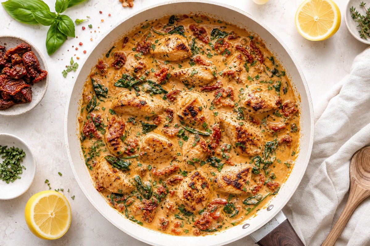 Sun-Dried Tomato Chicken Skillet Sun-Dried Tomato Chicken Skillet recipe from Clear Brook Kitchen