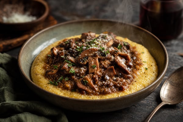 Polenta Bowl Mushroom Ragu Polenta Bowl Mushroom Ragu recipe from Sage & Millet Kitchen
