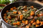 Chimichurri Steak Sweet Potatoes recipe from Sage & Millet Kitchen