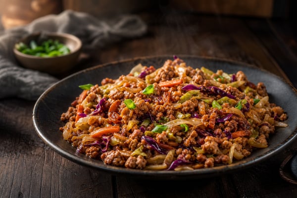 Egg Roll Bowl Style Turkey Skillet Egg Roll Bowl Style Turkey Skillet recipe from Sage & Millet Kitchen