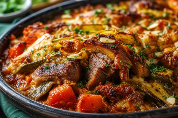 Lamb Vegetable Tagine Style Tray Lamb Vegetable Tagine Style Tray recipe from Crescent & Sumac Kitchen