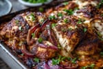 Sumac Onion Chicken Tray Bake recipe from Crescent & Sumac Kitchen