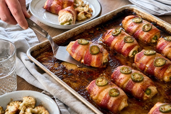 Bacon Wrap Chicken Jalapeño Tray Bacon Wrap Chicken Jalapeño Tray recipe from Ketolite Table