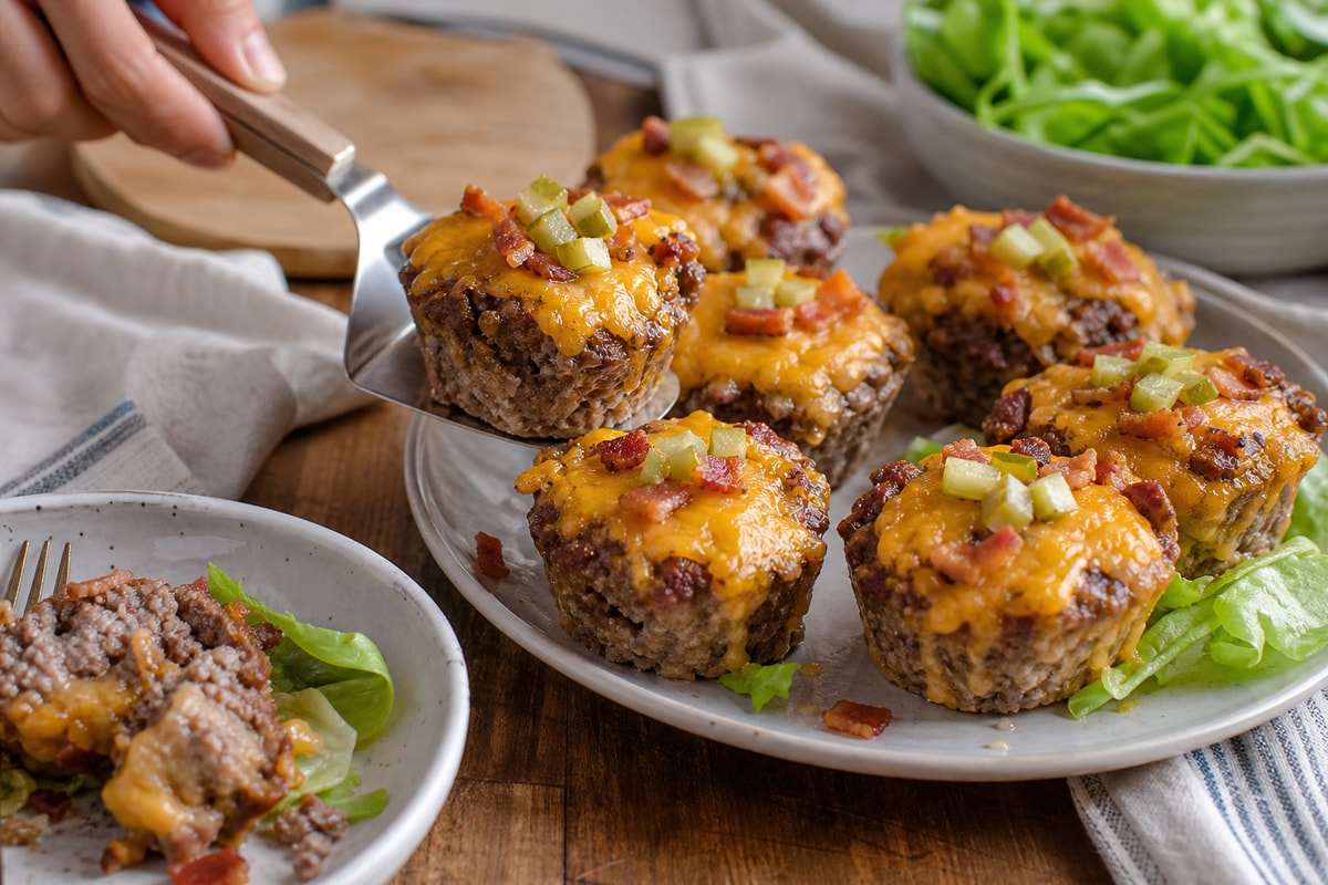 Cheeseburger Meatloaf Cups Cheeseburger Meatloaf Cups recipe from Ketolite Table