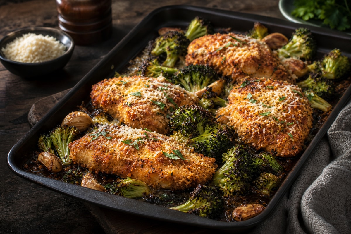 Crispy Parmesan Chicken Tray recipe from Ketolite Table