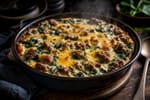 Sausage Cream Spinach Bake recipe from Ketolite Table