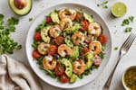 Shrimp Avocado Tomato Salad Meal recipe from Counter Carb Kitchen
