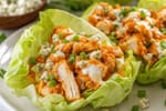 Buffalo Ranch Chicken Lettuce Cups recipe from Counter Carb Kitchen