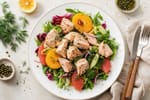 Poached Herb Salmon Citrus Salad recipe from Featherlite Fork