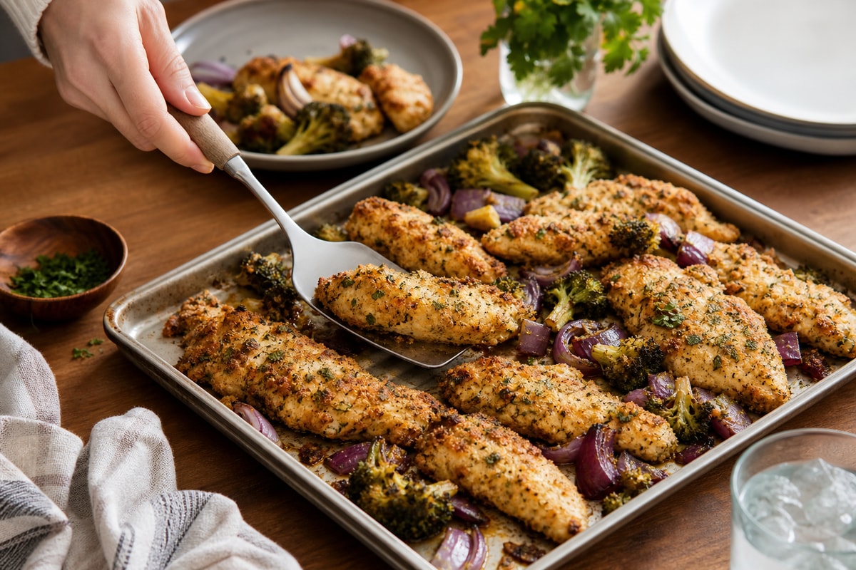 Crispy Baked Herb Chicken Tender Tray Crispy Baked Herb Chicken Tender Tray recipe from Safe Harbor Table