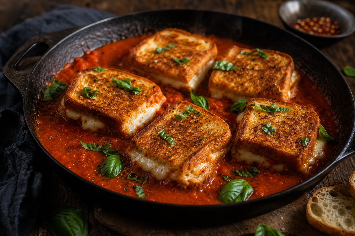 Tomato Soup Grilled Cheese Skillet Tray Tomato Soup Grilled Cheese Skillet Tray recipe from Safe Harbor Table