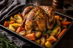 Herb Roast Chicken Root Vegetables Tray recipe from Primal Flame Kitchen