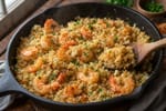 Shrimp Garlic Cauliflower Rice recipe from Primal Flame Kitchen