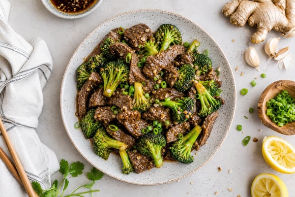 Garlic Ginger Beef Broccoli Stir-Fry recipe from Primal Flame Kitchen