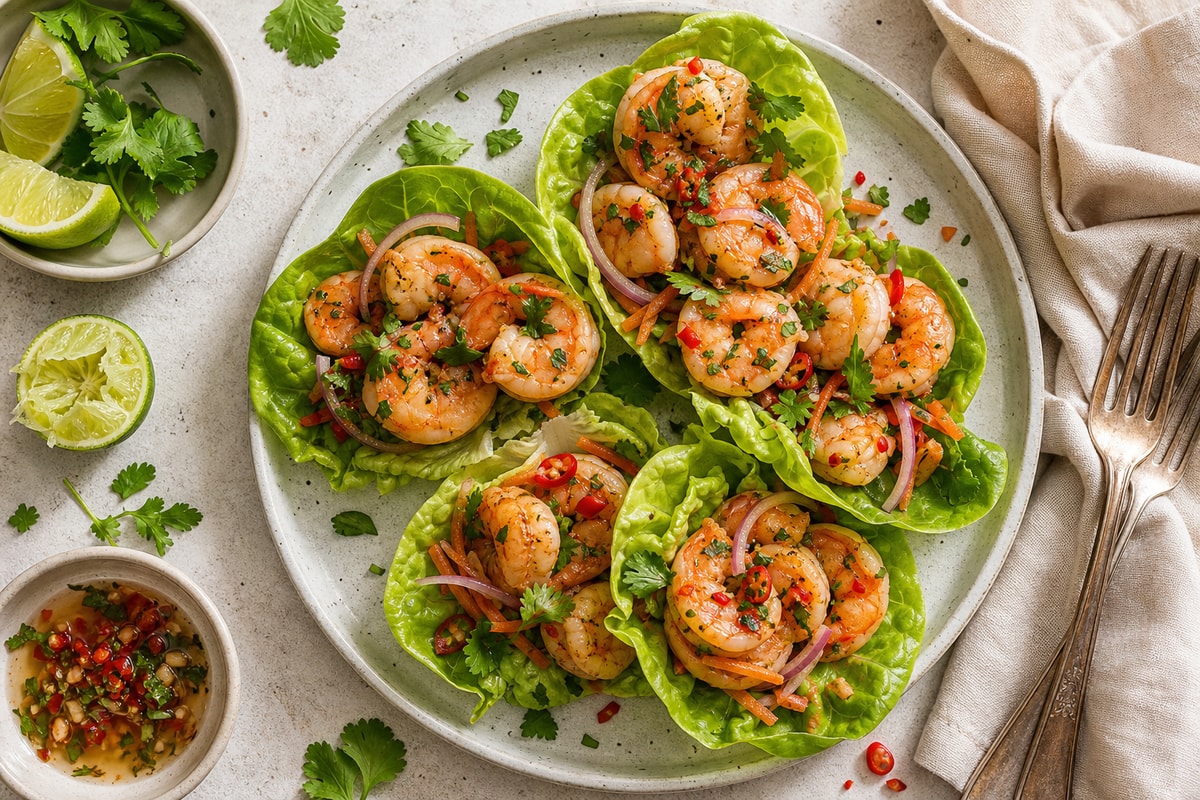 Thai Chili Lime Shrimp Lettuce Cups Thai Chili Lime Shrimp Lettuce Cups recipe from Primal Flame Kitchen