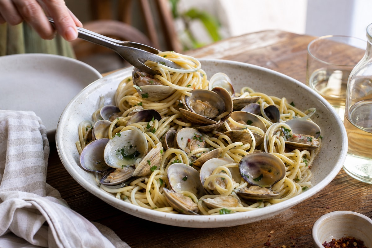 Clam Garlic White Wine Pasta Clam Garlic White Wine Pasta recipe from Harbor Spoon Kitchen