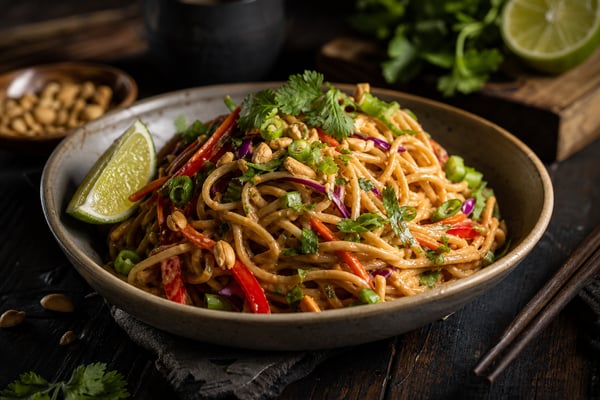 Peanut Lime Noodle Salad Peanut Lime Noodle Salad recipe from Pure Fork Plant Lab