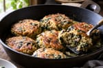 Spinach Mushroom Risotto Cakes recipe from Verdigrain Table