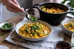Pantry Chickpea Potato Coconut Curry recipe from Pantry Ledger Kitchen