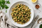 Penny-Wise Pasta Ceci Garlic Oil recipe from Pantry Ledger Kitchen