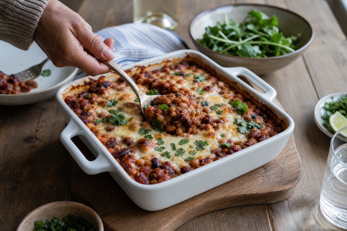 Crowd Feed Kidney Bean Chili Bake Crowd Feed Kidney Bean Chili Bake recipe from Pantry Ledger Kitchen
