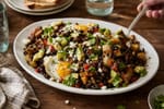 Stretch Black Bean Potato Hash Platter recipe from Pantry Ledger Kitchen