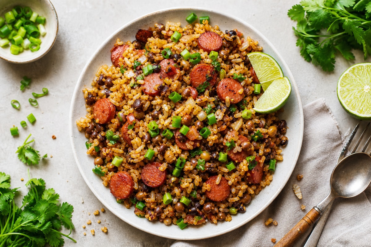 Penny-Wise Hot Dog Fried Rice Clean-Out Penny-Wise Hot Dog Fried Rice Clean-Out recipe from Pantry Ledger Kitchen
