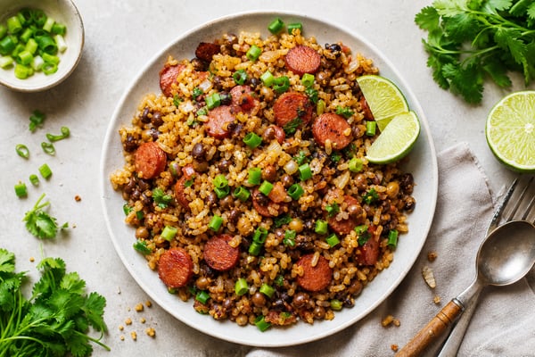 Penny-Wise Hot Dog Fried Rice Clean-Out Penny-Wise Hot Dog Fried Rice Clean-Out recipe from Pantry Ledger Kitchen