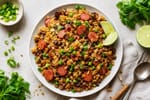 Penny-Wise Hot Dog Fried Rice Clean-Out recipe from Pantry Ledger Kitchen