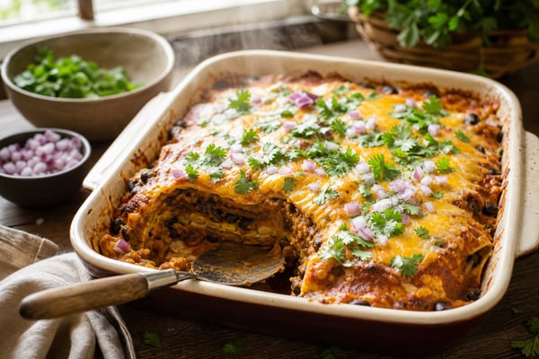 Pantry Tortilla Bean Enchilada Stack Pantry Tortilla Bean Enchilada Stack recipe from Pantry Ledger Kitchen