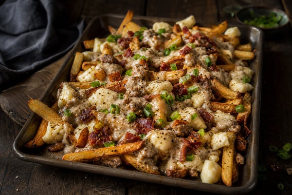 Southern-Style Disco Fries Gravy Poutine Tray Southern-Style Disco Fries Gravy Poutine Tray recipe from Velvet Spoon Kitchen