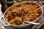 Cheesy Sunday Brisket Mashed Potato Bowls recipe from Velvet Spoon Kitchen