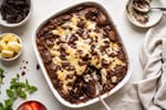 Cheesy Fudgy Brownies Sundae Bake recipe from Velvet Spoon Kitchen